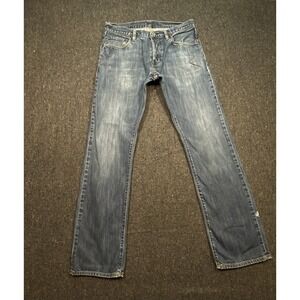 Gap 1969 Low Rise Straight Leg Regular Fit City Fly-Button Jeans Men 30x32 Denim